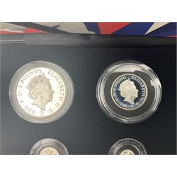 The Royal Mint United Kingdom 2017 'Britannia The Changing Face of Britain' six coin silver proof set, cased with certificate