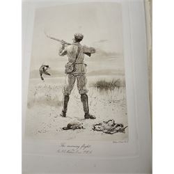 Charles St John - Wild Sports and Natural History of the Highlands published 1919 tipped in plates by Armour and Alexander and John Guille Millais - The Wildfowler in Scotland published 1901