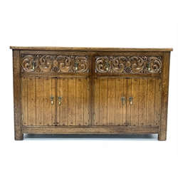 E. Gomme - early 20th century sideboard, two drawers over two double cupboards