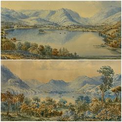 William Taylor Longmire (British 1841-1914): Lake District Landscape, pair watercolours signed and dated 1871, 25cm x 42cm (2)