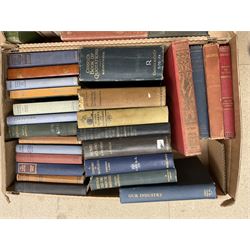Assorted books including History, Novels, Reference etc in three boxes