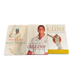 Cricketing books and autobiographies, some being signed, including dazzler Darren Gough, Beating the Field Brian Lara, Geoff Boycott 10 years as no1 etc