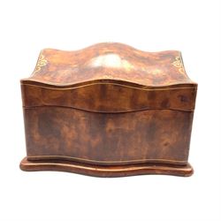 Tooled gilt leather stationery box, the hinged lid opening to reveal interior compartments, L29cm 