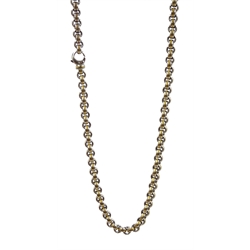 Platinum and 18ct gold belcher chain necklace by Erich Gragl aus Feldkirch, stamped PT 950 Au 916, approx 133.56gm