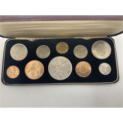 Queen Elizabeth II 1953 ten coin specimen set, cased