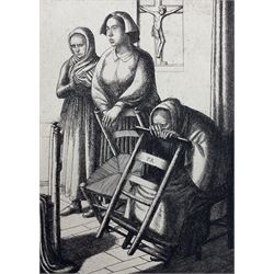 Frederick George Austin (British 1902-1990): Catholic Nuns in Prayer at Bedside, drypoint etching signed and dated 1927 in pencil 17cm x 12.5cm (unframed)
Provenance: direct from the granddaughter of the artist