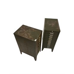 Two industrial style filing cabinets 