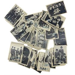 Set of sixty Beatles A & B C chewing gum cards with printed signatures. Numbers 37, 46, 49 and 50 missing, duplicates of 26, 32 and 52