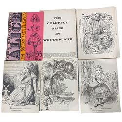 After Sir John Tenniel (British 1820-1914): 'The Colourful Alice in Wonderland' together with  Vintage posters and unframed Japanese woodblock prints