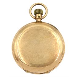 Early 20th century 9ct gold full hunter pocket watch by Syren, case by Benson Brothers, Chester 1922