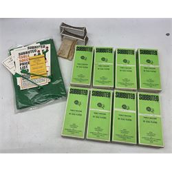 Collection of Subbuteo football items including eight boxed teams. pitch, goals etc circa 1967/8