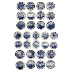 Set of twenty-four Bing & Grondahl 'Paasken' circular Easter plaques comprising years 1910 - 1932, together with six Bing & Grondahl Poets plaques (30)