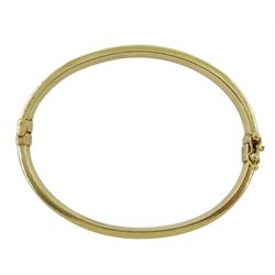 14ct gold hinged bangle, stamped 585, approx 12.3gm