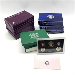 Twenty United States mint proof sets, 1983 to 1996 inclusive and 1999, 2000, 2004, 2005, 2006 and 2007