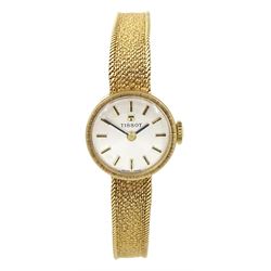 Tissot 9ct gold ladies manual wind wristwatch, London 1970, boxed with papers