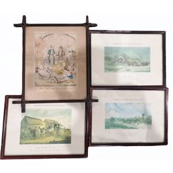 Henry Heath (British fl. 1824-1828): 'Rural Enjoyment no.4 - Now This Here is Just Wot I Likes', hand-coloured engraving pub. 1829 together with after Charles Cooper Henderson (British 1803-1877): 'The Night Team', 'Late From the Mail', 'Knee Deep', set three prints max 35cm x 25cm (3)