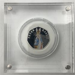 The Royal Mint United Kingdom 2019 'Peter Rabbit' silver proof fifty pence coin, cased with certificate