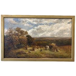 George Turner of Derby (British 1841-1910): 'The Gold of Autumn', oil on canvas signed and dated '86, inscribed verso 75cm x 125cm