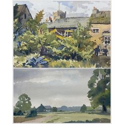 Sydney Buckley (British 1899-1982): 'From a Window in Cartmel' Cumbria and 'Farm on the Plain of York', two watercolours signed and titled verso max 26cm x 36cm (2)