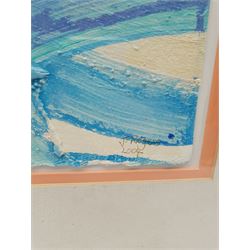 J Rogers (British Contemporary): Abstract, mixed media signed and dated 2004, 40cm x 59cm
