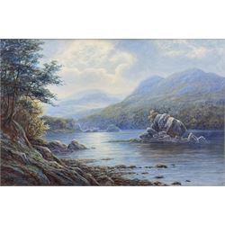 Everett Watson Mellor (British 1878-1965): 'The Colleen Bawn Rock - Killarney' Ireland, watercolour signed, titled on the mount 30cm x 45cm