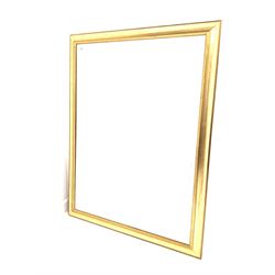 Large gilt framed wall mirror with bevelled plate 107cm x 137cm