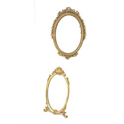Two oval gilt framed wall mirrors 81cm x 59cm