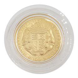 Queen Elizabeth II 1989 gold proof full sovereign coin, numbered 7026 of a limited mintage of 12500 individual coins, cased with certificate