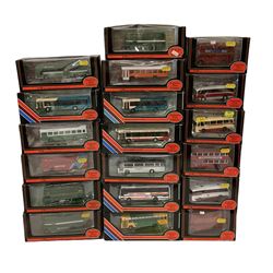 Twenty-nine Exclusive First Editions 1:76 scale diecast buses and coaches, including two box sets, boxed (29)