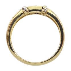 9ct gold cubic zirconia dress ring, hallmarked