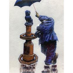 After Alexander Millar (Scottish 1960-): 'Greyfriars Bobby', limited edition giclée print signed and numbered 19/95, with certificate of authenticity attached verso 46cm x 36cm