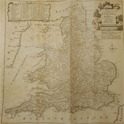 After Thomas Kitchin (British 1719-1784): 'A New and Most Accurate Map of the Roads of England and Wales', engraved map pub. The Modern Universal British Traveller c.1770, 36cm x 36cm; 'Angleterre', 19th century engraved map by Thierry with hand-coloured outlines 33cm x 23cm (2) (unframed)