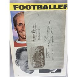 Sheffield Utd v Newcastle 1967 programme with signatures, another v West Bromwich Albion 1968, presentation photograph of President George Bush to Lord Mason of Barnsley, Bernard Partridge, English Illustrator, signed letter and other items