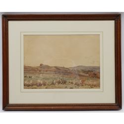 Frederick (Fred) Lawson (British 1888-1968): 'Sneaton Nr. Whitby overlooking the Esk Valley', watercolour signed and dated 1921, 25cm x 35cm