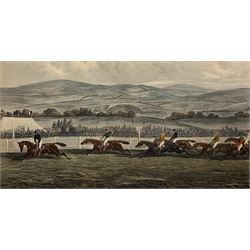 Edward Gilbert Hester (British 1843-1903) after John Sturgess (British 1839-1903): 'Conyngham Cup Punchestown 1872- The Start and Finish', pair aquatints with hand colouring pub. 1874, 40cm x 75cm (2)