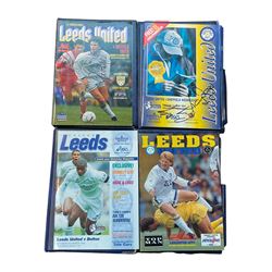 Leeds United football club - over three-hundred home game programmes including, 1995/96, 1998/98, 2021/22 etc