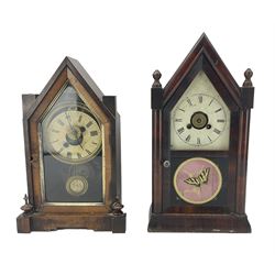 American steeple clock by Jerome & Co and another (2)