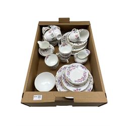 Royal Grafton Fragrance pattern tea set 28 pieces and a Staffordshire New Chelsea Cherry Blossom part tea set