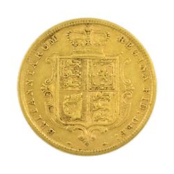 Queen Victoria 1883 gold half sovereign coin