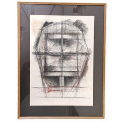 Peter Thursby (British 1930-2011): 'Ring Structure', sculpture study for 'Four Rings Bracketed' housed in the Salisbury museum mixed media on paper signed and dated 1990, 68cm x 49cm