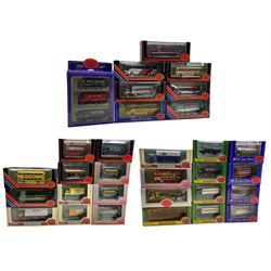 Thirty-one Exclusive First Editions 1:76 scale diecast models including five Brewery Series models, six De Luxe Series models, four Grocery Series and sixteen others (31)