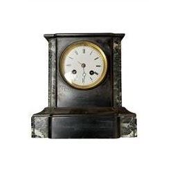 French slate and marble clock 