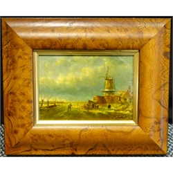 Sebastian (20th century): Dutch Winter Landscape, oil on board signed 11cm x 17cm