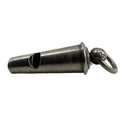 Victorian silver whistle L4.5cm Birmingham 1864 Maker Joseph Jennens & Co
