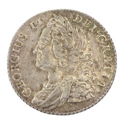 George II 1745 shilling coin