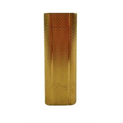Cartier gold plated lighter with chevron engine turned decoration no. 72914K, cased