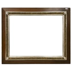 Large rectangular oak framed wall mirror, applied oak leaf and acorn moulded decoration with silvered detail, plain mirror plate