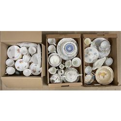 St Michael's 'Camilla' pattern part tea /dinner set together with other porcelain including Wedgewood, Aynsley etc. in three boxes