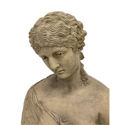 Classical design cast stone bust of a woman