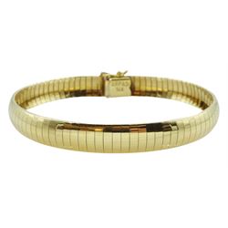 14ct gold invisible link bracelet, stamped 14K